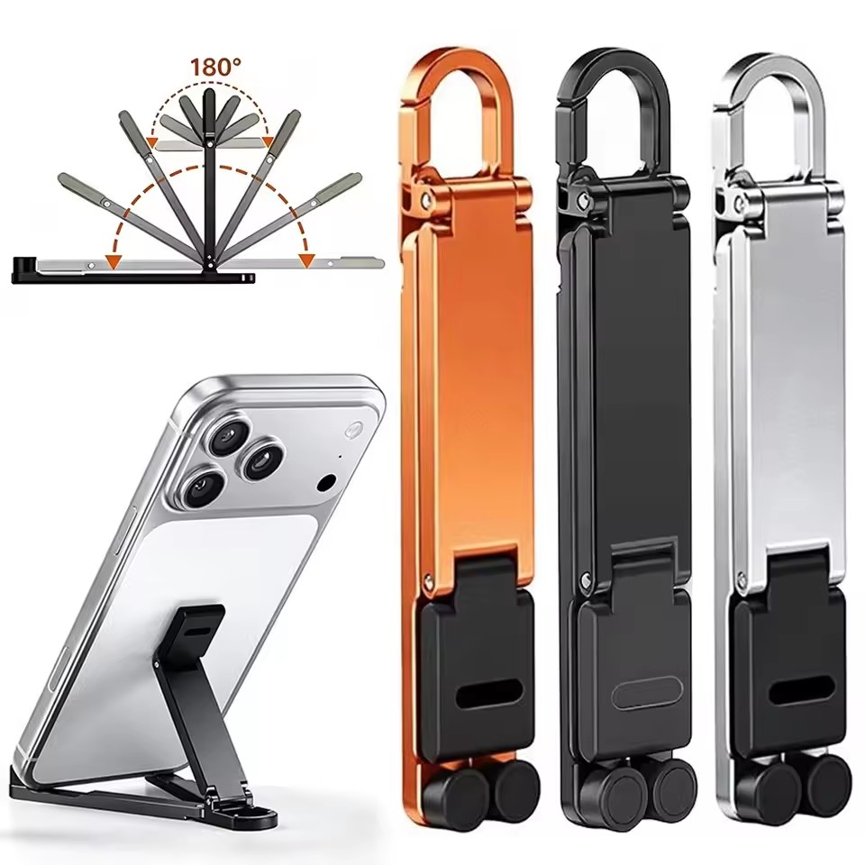 Kickstand Adjustable - Mini Keychain Foldable Phone Back Clip