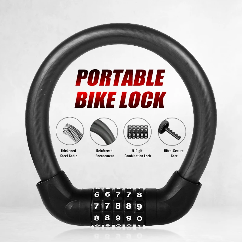 5-Digit Combination Bike Lock  - огляд і ціна U Lock Heavy Duty