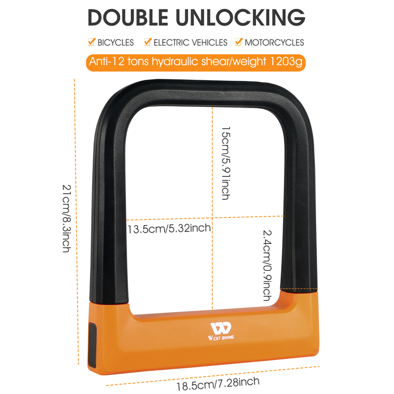 WEST BIKING Bicycle U Lock MTB - огляд і ціна U Lock Heavy Duty