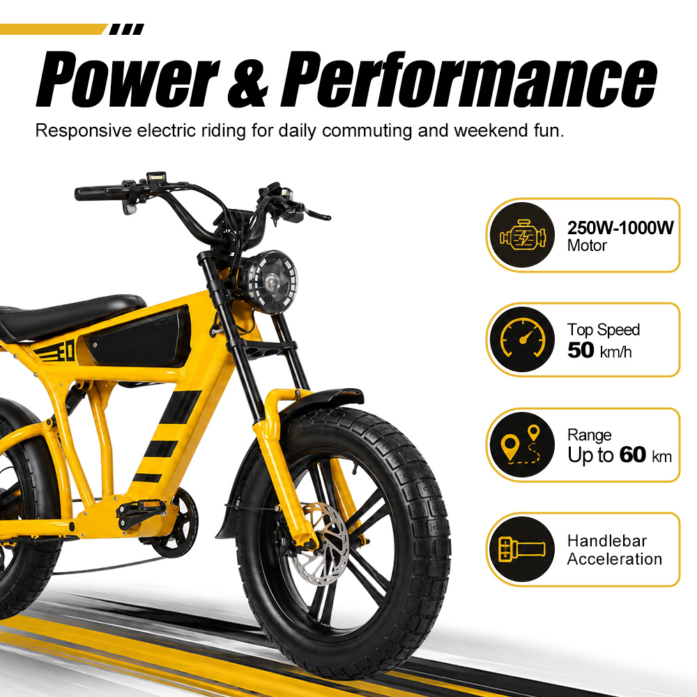 48V 18.2Ah 1000W Fat Tire Elec - огляд і ціна Cycling Commute Speed