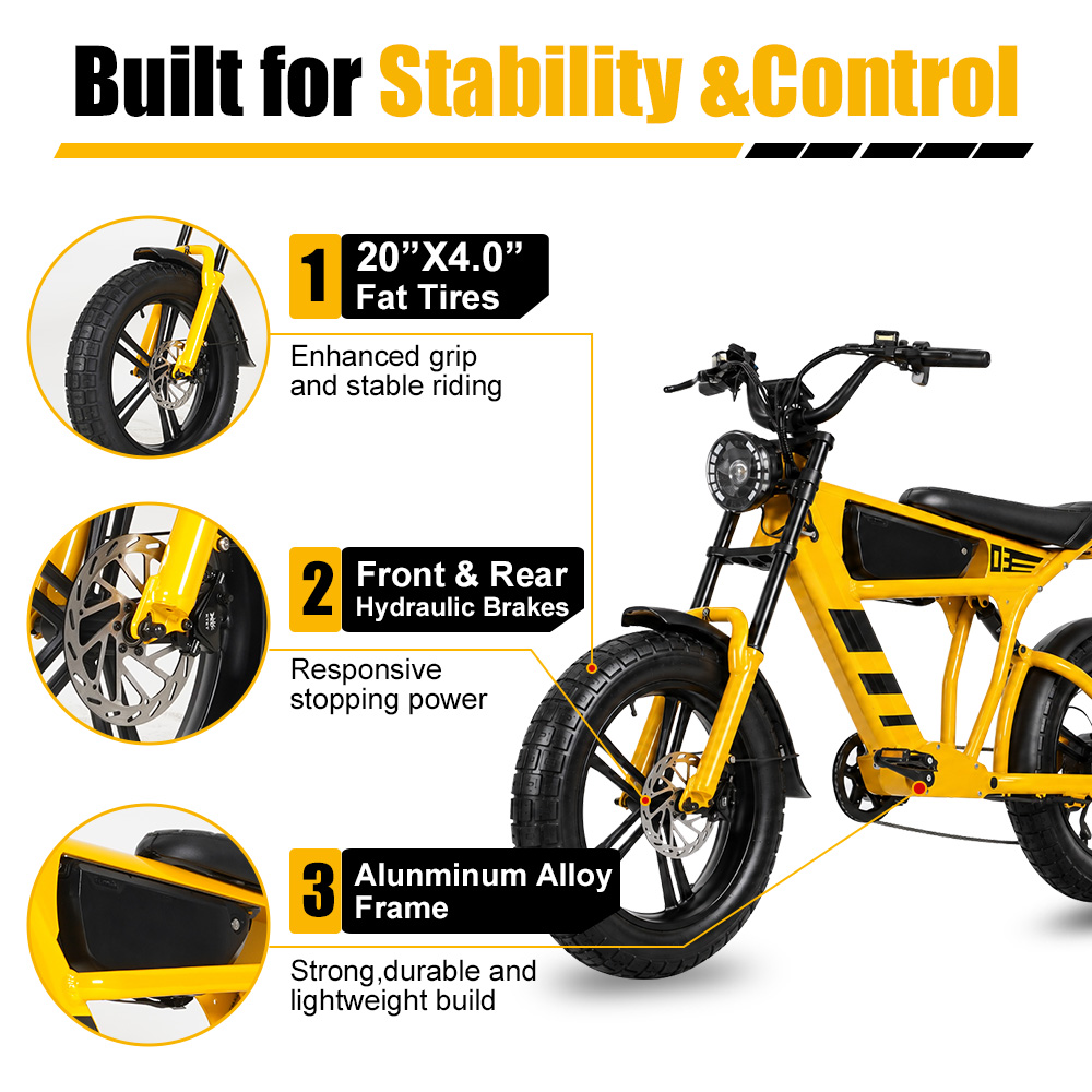 48V 18.2Ah 1000W Fat Tire Elec - огляд і ціна Cycling Commute Speed