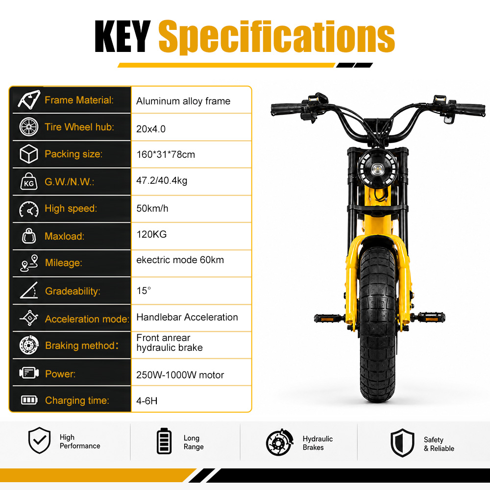 48V 18.2Ah 1000W Fat Tire Elec - огляд і ціна Cycling Commute Speed