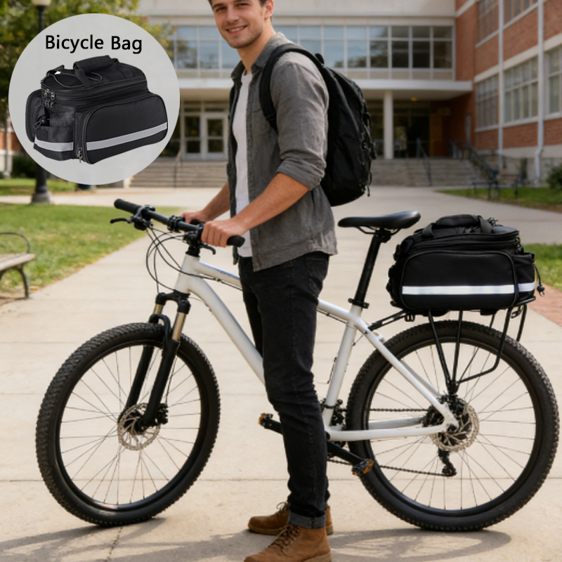 1pcs Bicycle Trunk Bag Bike Re - огляд і ціна Cycling Commute Rain